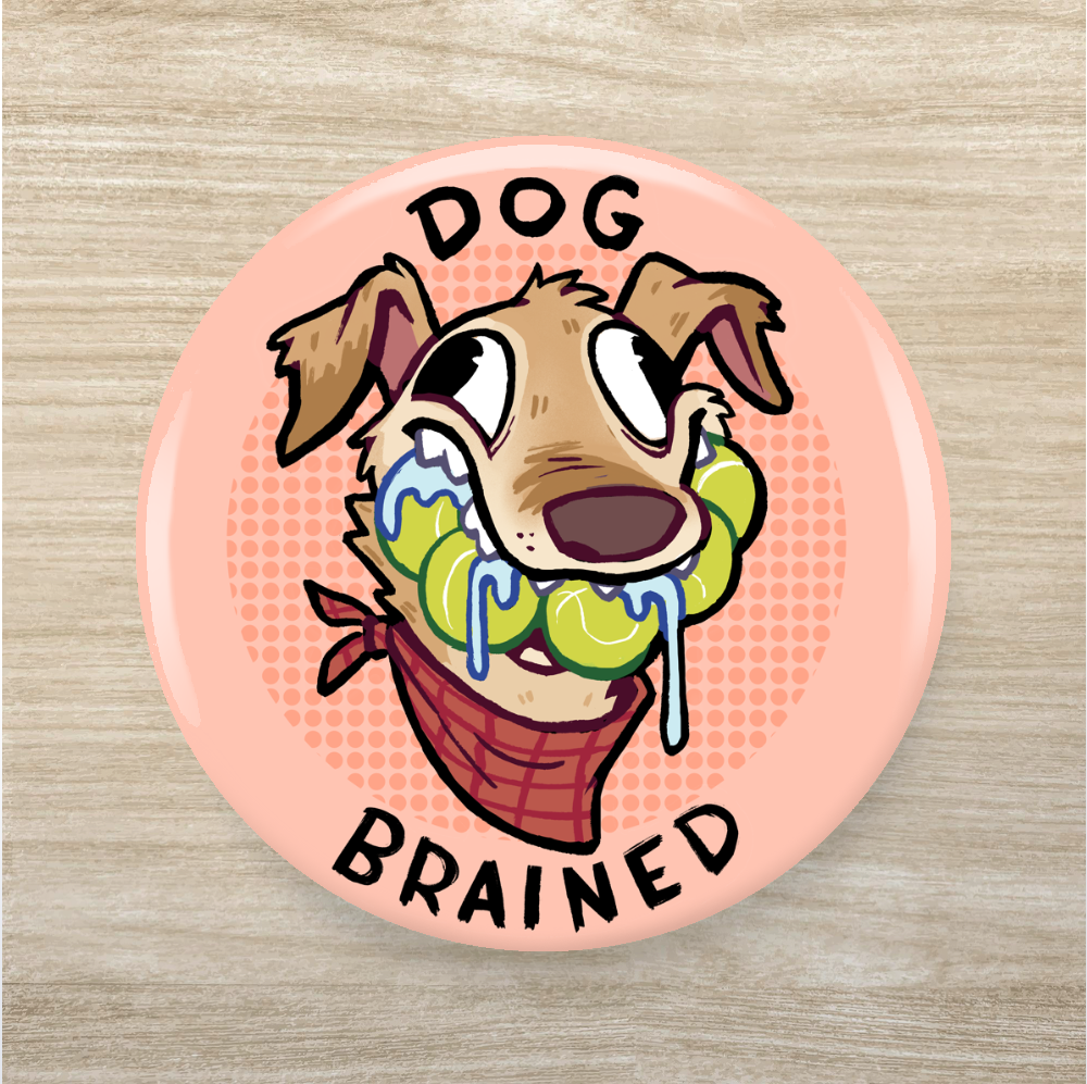 Dog Brained Button