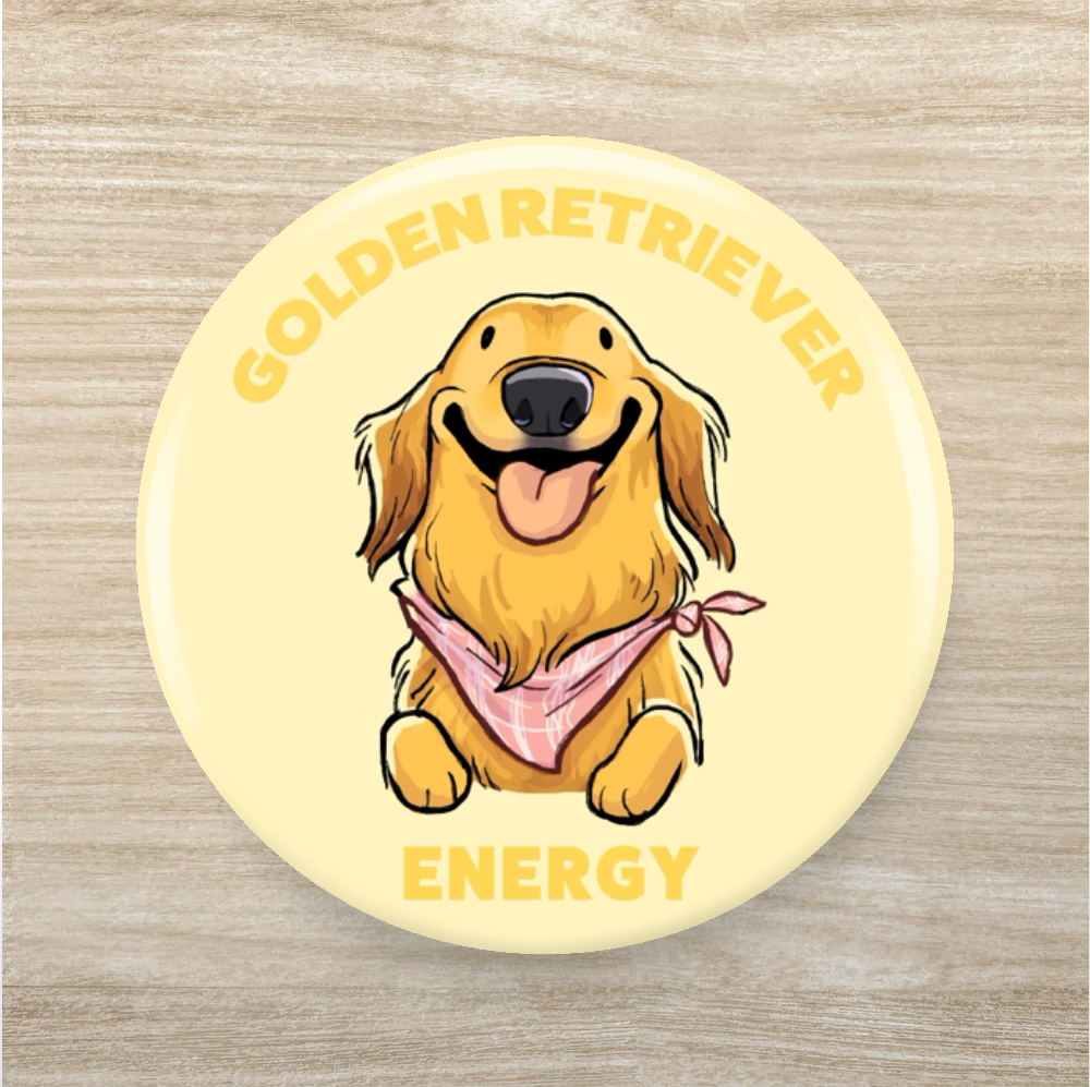 Golden Retriever Energy Button