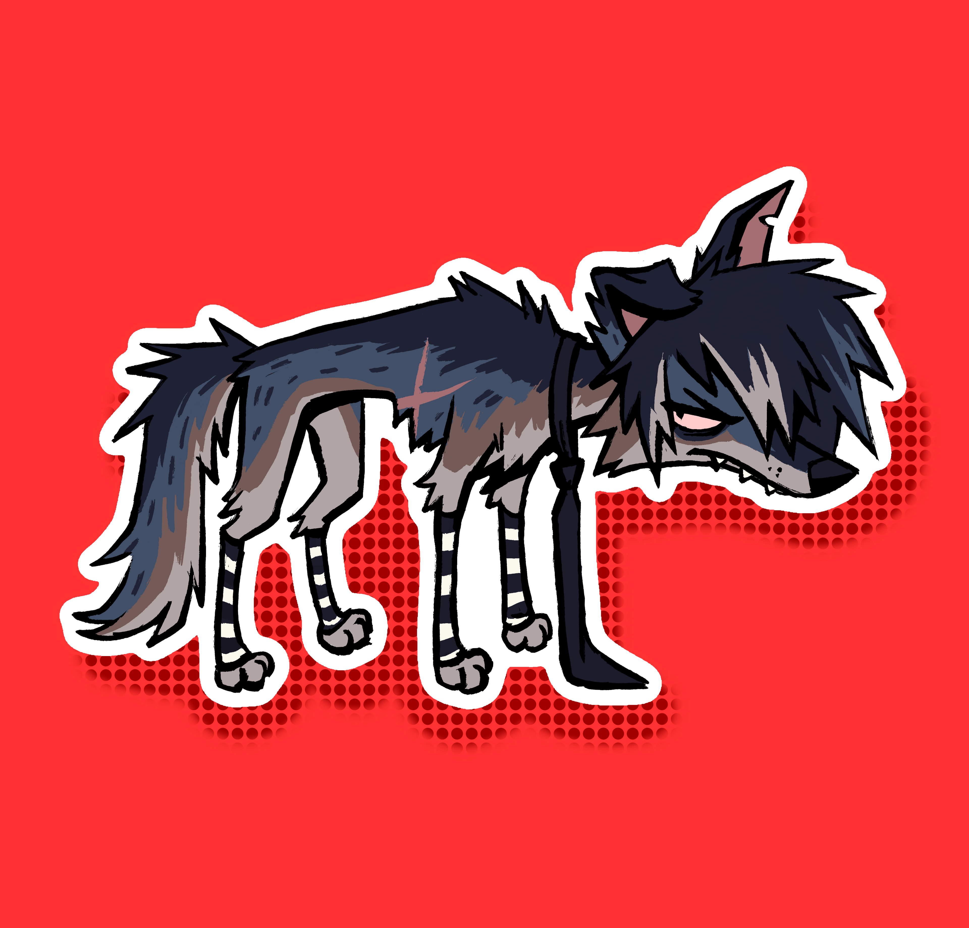 Emo Dog Sticker